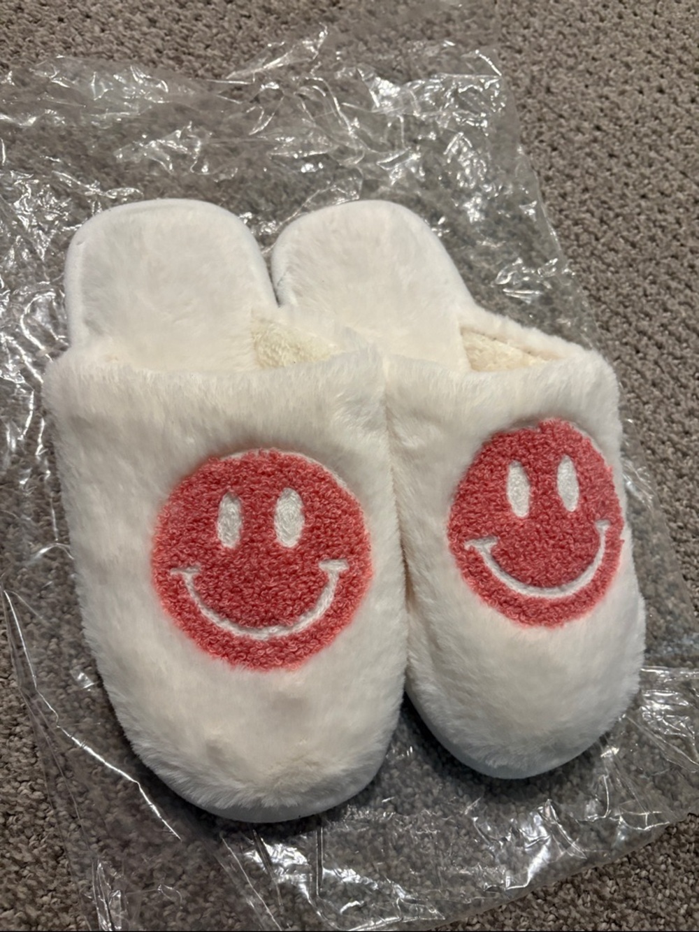 Smiley face slippers
